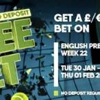 free £10 bet no deposit required